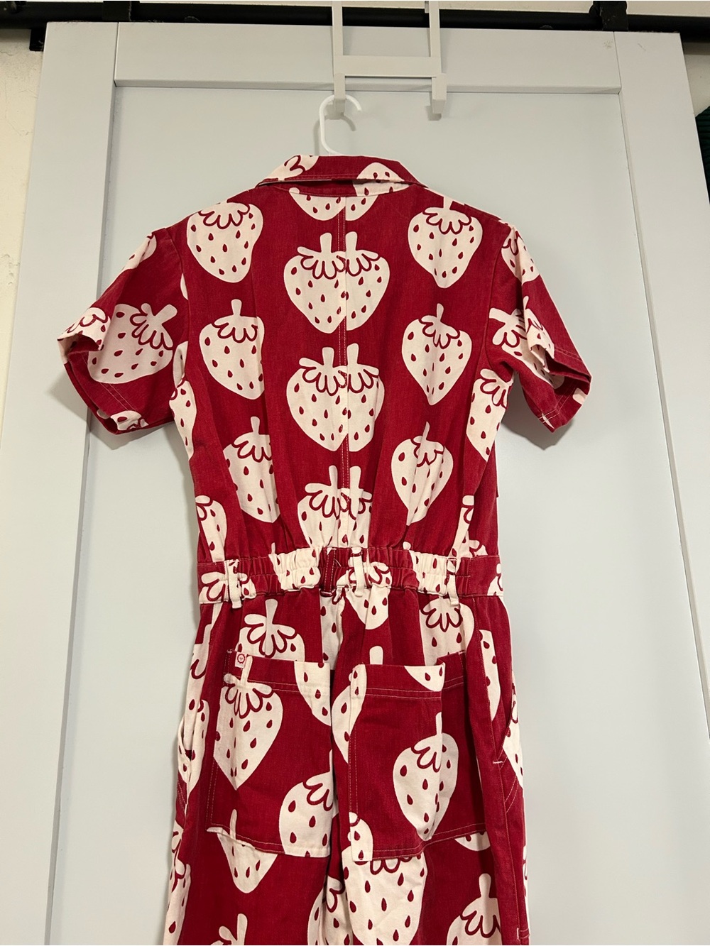 Big Bud Press Strawberry-Print Short-Sleeve Jumpsuit (Never worn!) - Picture 3 of 5